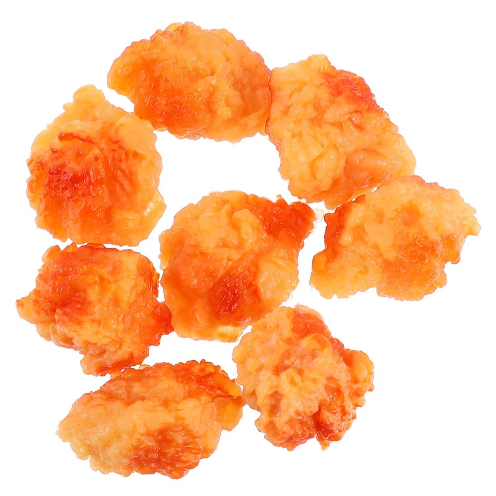 SUPVOX 8pcs Lifelike Chicken Popcorn Decor Simulation Food Model for Home Decoration for Photo Props Plaything Bakery Restaurant Display