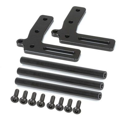 Aluminum Bull Bars Front Bumper Compatible with 1/10 RC Crawler Compatible with Sport Bronco II 90046 Buggy(Black)