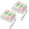 2 Pcs Keyboard Fidget Toy, Clicker Fidget for Adults, 9 Keys Relieve Stress and Anxiety Decompression Keyboard Fidget Keychain view 1