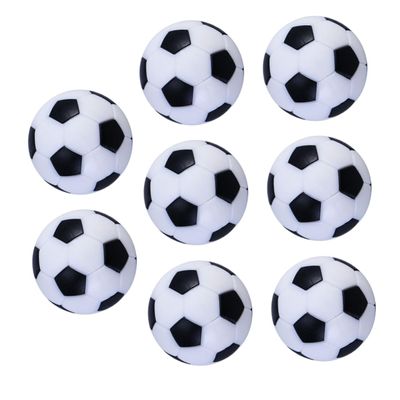 Abaodam 8pcs Plastic Tabletop Soccer Balls Replacement Footballs for Football Machine Accessories Diameter Black White