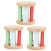 GALPADA Wooden Hand Rattle Roller for Boy Girl Montessori Early Education Musical Instrument Safe and Reusable Sensory Plaything for Newborns view 1