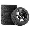1/10 Scale RC Car Rubber Tires Compatible with TT-01 TT-02 XV01 Rally Models(Black C 4pcs) view 1