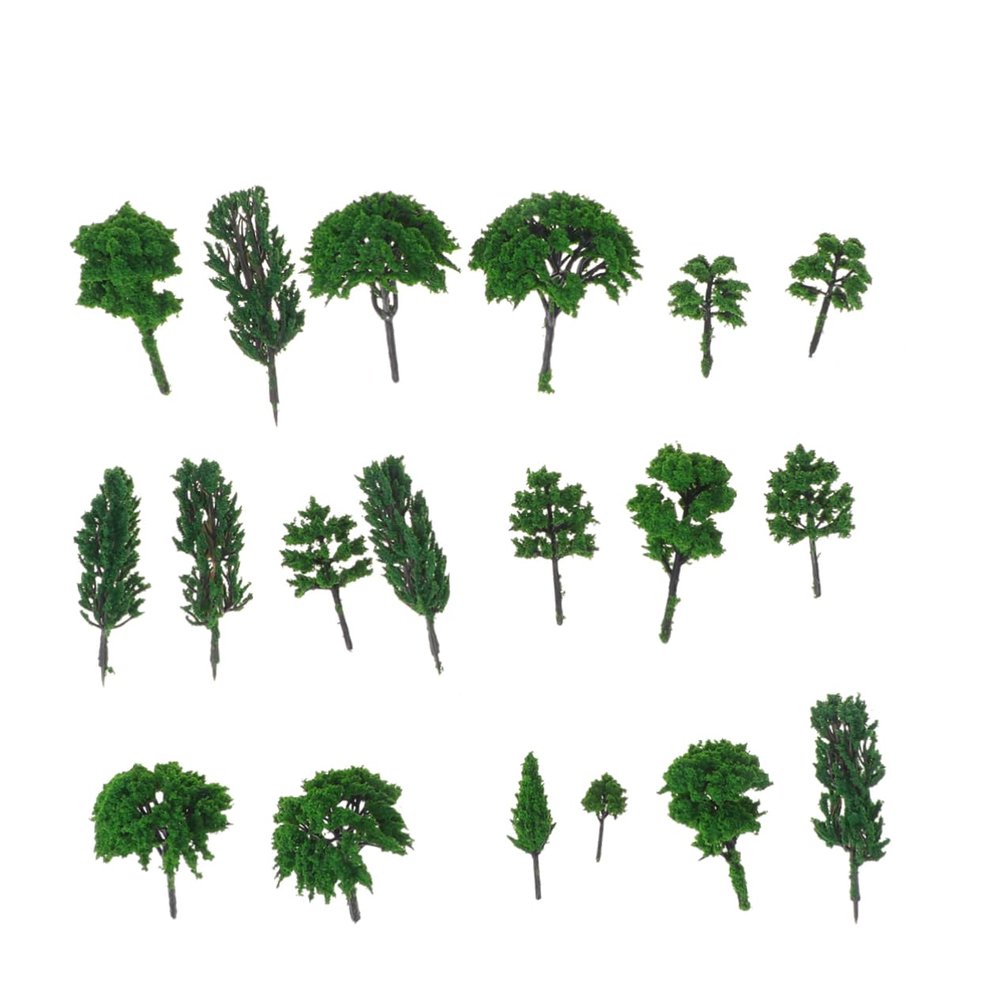 100pcs Fake Model Trees Artificial Landscape Miniature Trees for Diorama Railroad Layout Style
