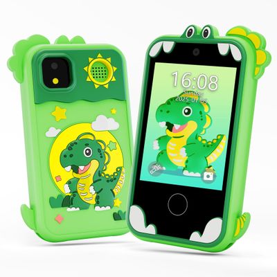Kids Phone for Girl Toys, Christmas Birthday Gifts for Age 3-10 Year Old Girls Boys Toys, Kids Toddler Smart Phone, Detective Educational Learning Toys with 2.8" Touchscreen, Music Video Game (Green)