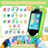 Kids Phone for Girl Toys, Christmas Birthday Gifts for Age 3-10 Year Old Girls Boys Toys, Kids Toddler Smart Phone, Detective Educational Learning Toys with 2.8" Touchscreen, Music Video Game (Green) view 3