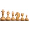 3.3" Moonlit Majesty Luxury Chess Set- Chess Pieces Only - Bud Rosewood & Boxwood view 3