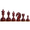 3.3" Moonlit Majesty Luxury Chess Set- Chess Pieces Only - Bud Rosewood & Boxwood view 4