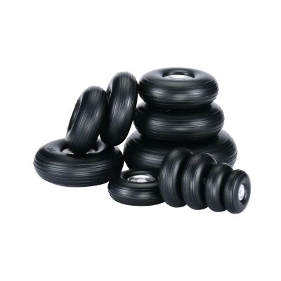 1 Pair of 1/2/3/4/5/6 inch PU Wheels with Aluminum hub Tires, Compatible with RC Airplane Models Universal(6inch)
