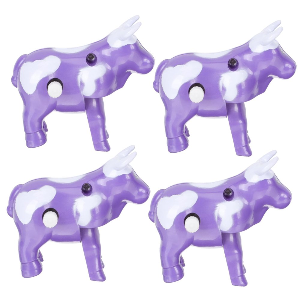 Abaodam 4pcs Decorative Wind Up Cattle for Funny Clockwork Animal Playthings Safe Design Great Present for Remind Adults of Happy Childhood