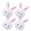 AKOOSY 4pcs Plush Rabbit Brooch Cute Diy Hair Band Accessories Soft Stuffed Bunny Charms for Clothes Bags and Crafts Plush Toy Embellishments view 1