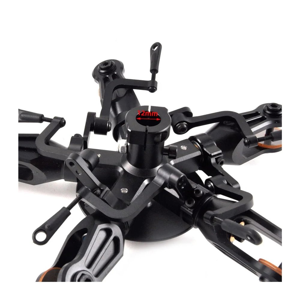 12mm Metal Rotor Head Swash Plate 3 4 5 Compatible with 700 and 800 Size RC Helicopter Rotor Head Parts Universal(12mm 5-Blade)