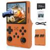 FVBADE[30000 in 1] R40S PRO Handheld Game Console 3.5 inch IPS Screen Mini Retro Console 3800mAh Portable Pocket Arcade 45+ Mainstream Emulator 256G TF Card Transparent.(Orange) view 1