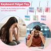 2 Pcs Keyboard Fidget Toy, Fidget Clicker Keyboard Keychain, Loud Keyboard Fidget for Adult to Relife Stress Pass Time view 3