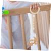 ERINGOGO Wooden Baby Rattle Bell Toys for Infants 4Pcs Baby Room Decor Hanging Pendants Newborn Gym Toys Safe and Non-Toxic Material for Nursery Decoration view 3