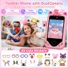 Kids Smart Phone for Girls, Touchscreen, 64GB Card Birthday Gifts for Girls Age 3, 4, 5, 6, 7, 8, 10 Year Old, Toddler Educational Learning Toys Phone with Dual Camera, Game, Music Player view 3