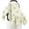 100% Muslin Cotton Car Seat Cover Baby, Carseat Canopy Cover, Universal Fit Stroller Covers for Boys and Girls (Cute Rabbit) view 1