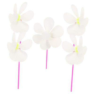 ERINGOGO 5pcs Boys and Girls DIY Painting Pinwheels Craft Windmills Blank Paper Toys for Boy Girl