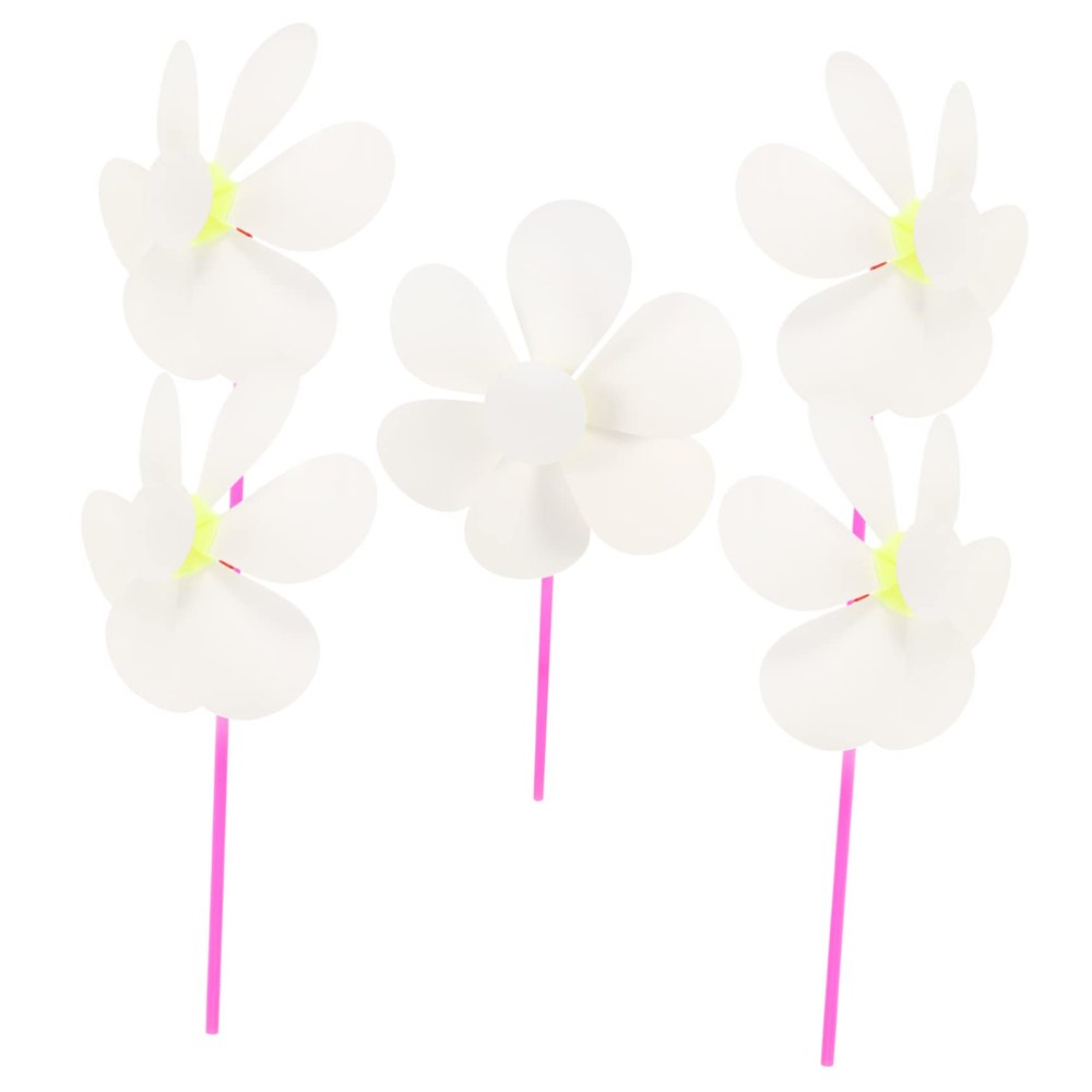 ERINGOGO 5pcs Boys and Girls DIY Painting Pinwheels Craft Windmills Blank Paper Toys for Boy Girl