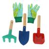 HOMOBABE 5pcs Gardening Tools for Boys and Girls Set Shovel Rake Trowel Gloves Promote Fine Motor Skills for Boys and Girls view 1