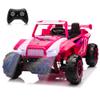 24V 2-Seater Kids Ride On Car Electric Off-Road UTV Side by Side with 2WD Powered Wheel Electric Vehicle with Remote Control, Bluetooth, LED Light Gift for Boys and Girls 3-8 Aged-Pink view 1