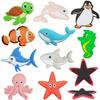 DUUMI Refrigerator Magnets for Toddlers Ocean Animal, Fridge Magnets for Toddlers 1-3, Magnetic Animals for Fridge, Cute Safe Soft Full Back Magnet for Kids, Educational Baby Magnet for Whiteboard view 1