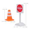 DECHOUS Mini Traffic Signs Toy: 1 Set Mini Model Traffic Street Sign - Stop Sign, Roadblock, Crosswalk Signal, for Kids Simulation Play, Sand Table, Train Tracks - 11 Pieces view 4