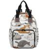 KOBLEN Funny Cat Diaper Bag Backpack Baby Essentials Travel Tote Bag with Insulated Pockets Multi-functional Diaper Bags Organizer Bag for Women Men view 2