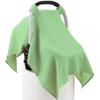 100% Muslin Cotton Car Seat Cover Baby, Carseat Canopy Cover, Universal Fit Stroller Covers for Boys and Girls (City Green) view 1