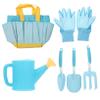 PERSELOSO 1Set Gardening Tools Outdoor Gardening Kit for Boys with Shovel Rake Watering Can and Storage Bag Plastic Tools for Little Hands Present for Young view 1