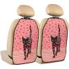 Black Cat with Pink Polka Dots Car Seat Back Kick Protectors,2 Pack Kick Mats with Storage Pockets for Vehicles to Protect from Dirt Mud Scratches view 1