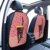 Black Cat with Pink Polka Dots Car Seat Back Kick Protectors,2 Pack Kick Mats with Storage Pockets for Vehicles to Protect from Dirt Mud Scratches view 2