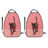 Black Cat with Pink Polka Dots Car Seat Back Kick Protectors,2 Pack Kick Mats with Storage Pockets for Vehicles to Protect from Dirt Mud Scratches view 3
