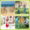 GNAYUIJ Kids Gardening Tools Set with Wheelbarrow Outdoor Educational Toy,Shovel, Rake, Watering Can,Beach,Garden,Backyard Farm Digging Toys for 3+Years Old Boys Girls Toddler Birthday Gift view 4