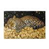 BEAROWL Leopard Guarding Gold Coins Jigsaw Puzzles,1000 Pieces, Adult Wooden Puzzle, Use Your Imagination to The FullestCreate Pattern Stories, Exploratory Hobbies and Challenges view 1