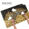 BEAROWL Leopard Guarding Gold Coins Jigsaw Puzzles,1000 Pieces, Adult Wooden Puzzle, Use Your Imagination to The FullestCreate Pattern Stories, Exploratory Hobbies and Challenges view 3