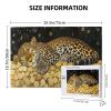 BEAROWL Leopard Guarding Gold Coins Jigsaw Puzzles,1000 Pieces, Adult Wooden Puzzle, Use Your Imagination to The FullestCreate Pattern Stories, Exploratory Hobbies and Challenges view 4