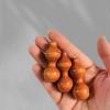 5Pcs Finger Spinning Gourd Toys  Gourd Fidget Spinner Handheld Fidget Toy for Adults, Stress Relieve, Peach Wood Desk Toy, Gifts for Men and Women view 2