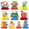 10Pcs Back to School Decorations Honeycomb Centerpieces, Welcome Back to School Table Decorations for First Day of School Decorations School Themed Party view 1