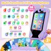 Kids Phone for Girl Toys, Christmas Birthday Gifts for Age 3-10 Year Old Girls Boys Toys, Kids Toddler Smart Phone, Detective Educational Learning Toys with 2.8" Touchscreen, Music Video Game (Purple) view 2