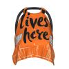 Vendhui Love Lives Here On Orange Bow Car Seat Covers for Babies, Infant Car Seat Canopy, Mom Nursing Breastfeeding Covers, Warm Carseat Canopy for Newborn view 1