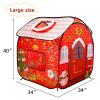 Christmas Pop Up Play Tent for Kids, Christmas Themed Pop Up Playhouse Indoor Outdoor Folding Portable Play Tent for Boys and Girls view 2
