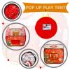 Christmas Pop Up Play Tent for Kids, Christmas Themed Pop Up Playhouse Indoor Outdoor Folding Portable Play Tent for Boys and Girls view 3