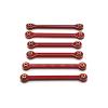 Compatible with MJX 10208 1/10 RC Monster Car Upgrade Parts Replacement Accessories Pull Rod Link Rod Steering Rod Set Red RC Car Parts view 1