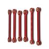 Compatible with MJX 10208 1/10 RC Monster Car Upgrade Parts Replacement Accessories Pull Rod Link Rod Steering Rod Set Red RC Car Parts view 2