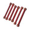 Compatible with MJX 10208 1/10 RC Monster Car Upgrade Parts Replacement Accessories Pull Rod Link Rod Steering Rod Set Red RC Car Parts view 3