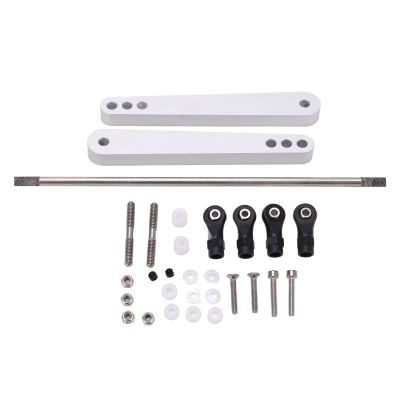 Aluminum Alloy Tilt Rod Balancing Pole, Strengthen Roll Bar Set for Wraith RR10 1/10 RC Car, Durably and Lightweight, Fine Tuning Roll and Suspension Articulation (Silver)