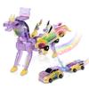 Aimery Collision Transforming Dinosaur Car Toy, 2 Magnetic Cars Convert into Dinosaur Toys,Dino Robot Toy, Boys Toys,Party Birthday for Kids (Yellow) view 1