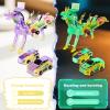 Aimery Collision Transforming Dinosaur Car Toy, 2 Magnetic Cars Convert into Dinosaur Toys,Dino Robot Toy, Boys Toys,Party Birthday for Kids (Yellow) view 4