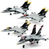 4 Pack Movie Planes Carrier Soldier Fighter Vf-17 Bravo and Echo Metal Diecast Airplane Toy Set (4 Pack VF-17 Soldiers) view 2