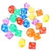 BESPORTBLE 3sets 24pcs Fancy Dice Set Sided Transparent Polyhedral Dice for Classroom Board Games Math Learning Includes 24pcs*3 view 1
